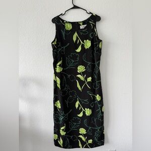 Studio 1 Women's Black Floral Maxi Dress 14 Petite Spring Vintage